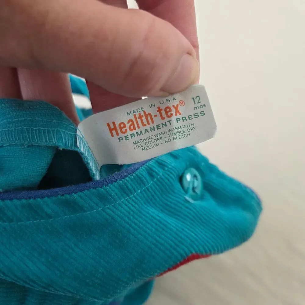 Vintage Healthtex Basketball Bear Overalls 9-12 months - Picture 5 of 6